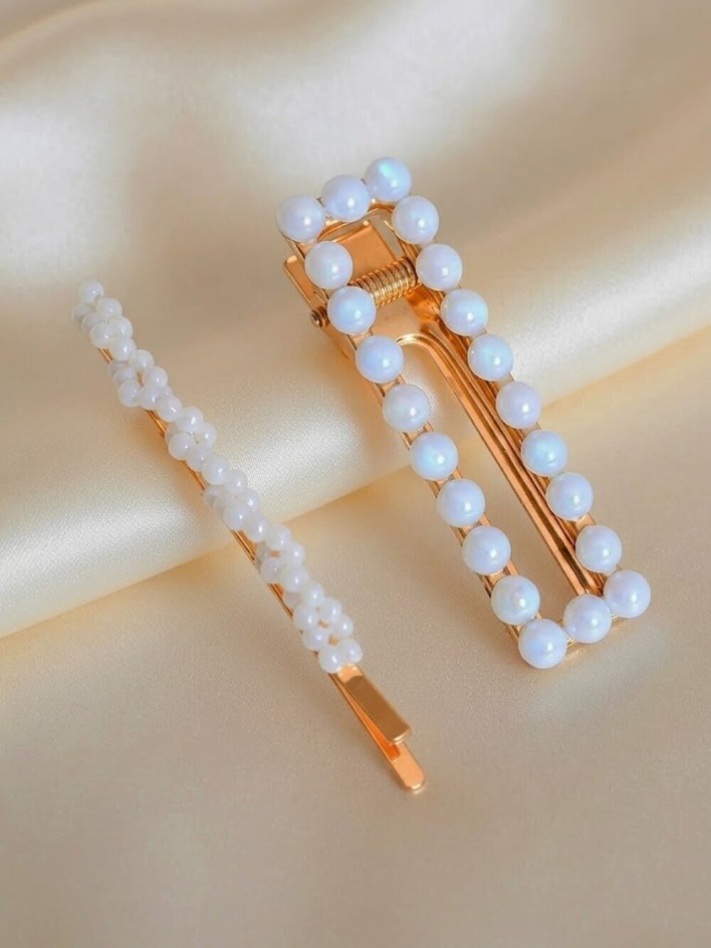  Ladies 2 Pearl Bobby Pin Clip Hair Accessories